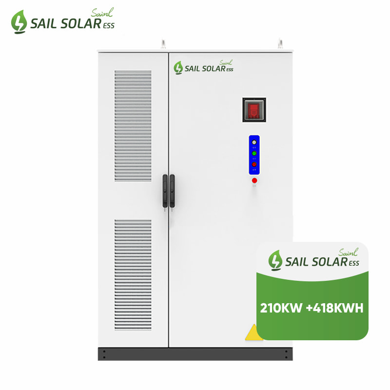 Batería de litio de alto voltaje de 418 kWh y gabinete exterior ESS refrigerado por líquido todo en uno de 210 kW para sistema de almacenamiento de energía.